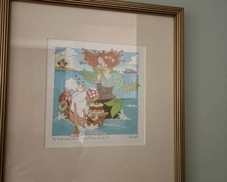 Signed mermaid artwork