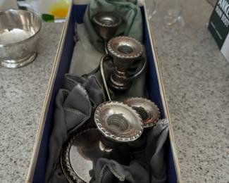 Sterling candle holders