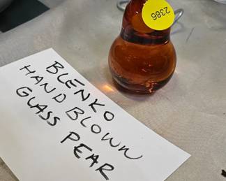 BLENKO HANDBLOWN GLASS PEAR