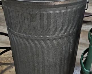 GALVANIZED TRASH CAN