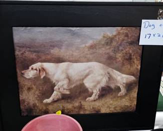 FRAMED CANVAS DOG PRINT