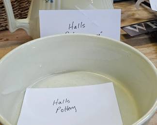 HALLS POTTERY PITCHER AND BOWL