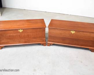 Pair of Solid Cherry Blanket Chests