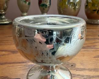 Large collection of 19th century mercury glass. 
