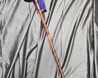 INCREDIBLE SAILOR HEAD SCULPTED CANE SWORD