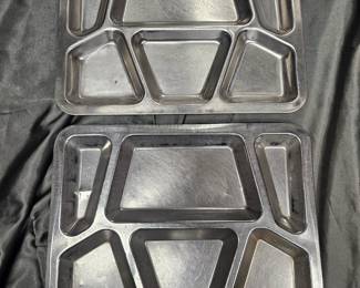 WWII ERA MILITARY STEEL MESS TRAYS