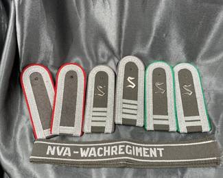 East German NVA Shoulder Boards And Wachregiment Cuff Title