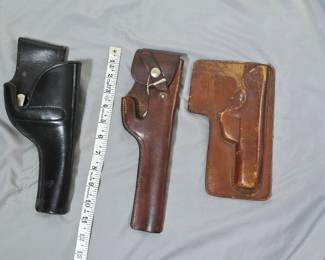 Set of 3 Leather Holsters
