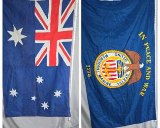 Merchant Marine And Australian Flags