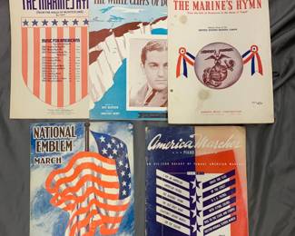 VINTAGE U.S. PATRIOTIC SHEET MUSIC