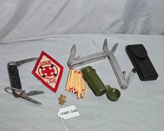 Vintage Boy Scout And Survival Set