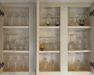 Glassware Collection - Assorted Vintage and Modern Wine and Other Glasses