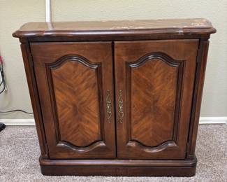Vintage Wooden Cabinet with Double Doors.