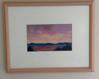 Framed Landscape Painting by Helen Doyon