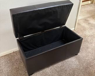 Stylish Dark Brown Storage Bench