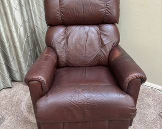 Brown Leather Recliner Chair