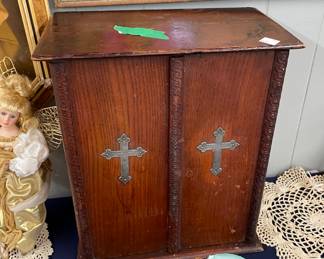 Catholic Last Rites Viaticum Cabinet (sick call set)