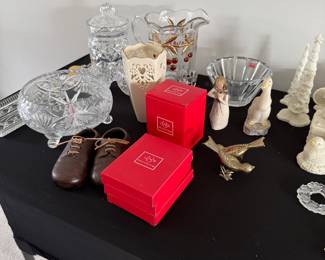 Oh, there is molded glass cherry pitcher back there, Baccarat Bowl, Lenox and more 