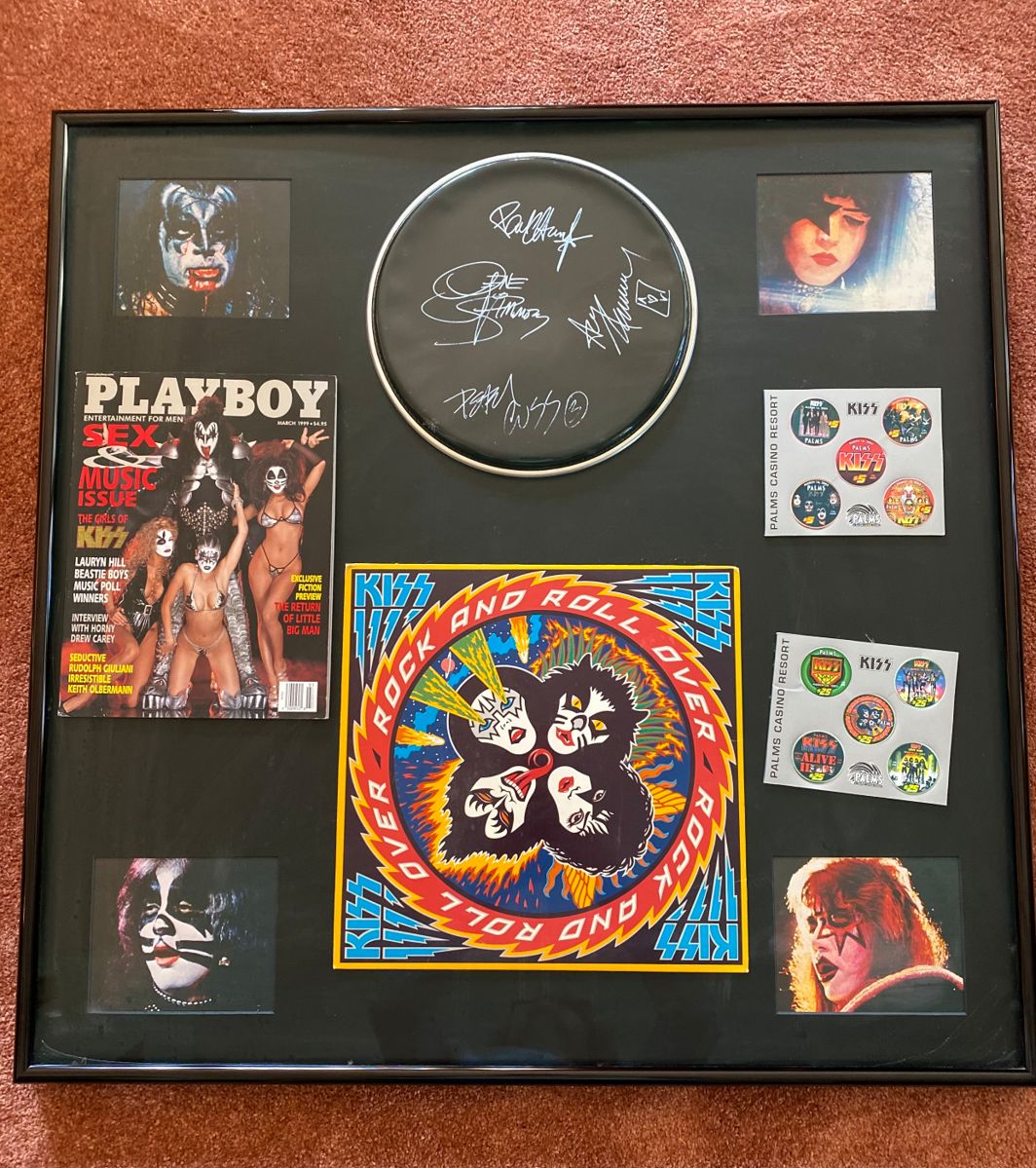 Signed Drum Head by KISS