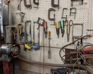 Assorted C clamps