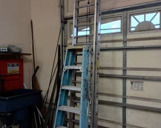 6 foot step ladder and 22 foot extension ladder
