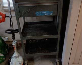 Snap On one drawer, two shelf cart