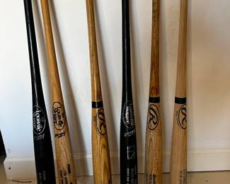 MLB signature wooden bats