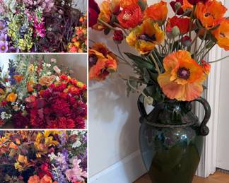 LOTS of decorative silk flowers