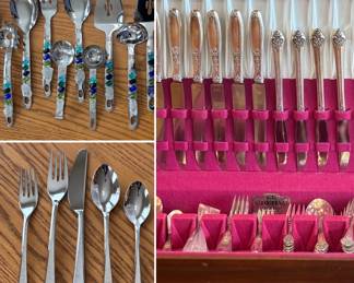 Misc service ware, silverplate and silverware