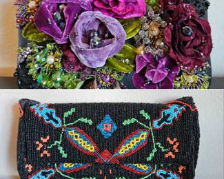 Mary Frances bag & Christiana bead shoulder bag