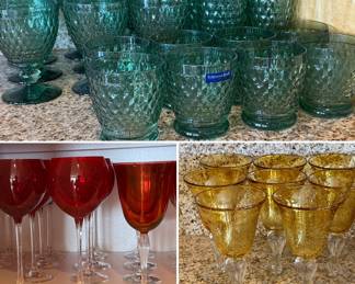 Villeroy & Boch and other colored drink glasses