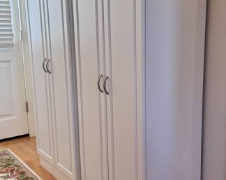 Two very nice wood storage cabinets