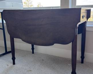 Antique drop leaf table w/silverware drawer