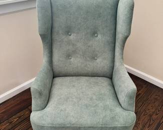 Bluish Green Wing Chair