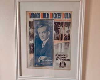 Framed Hawaiian Music Art