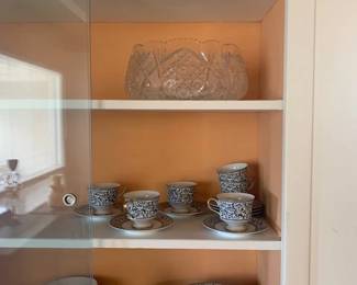 Vintage china and cut glass