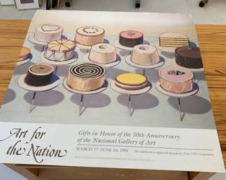1991 'Art fir the Nation' Wayne Thiebaud poster