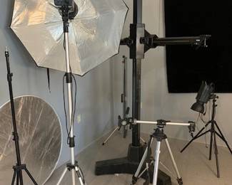 Lots of commercial photography studio equipment