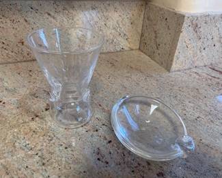 Steuben 6" Signet vase (David Hills, designer) and bowl