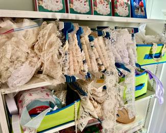Sewing material, lace, ribbon, etc.