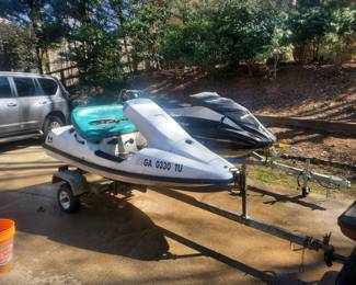 1990 Kawasaki Love Seat Jet Ski 2 stroke with trailer