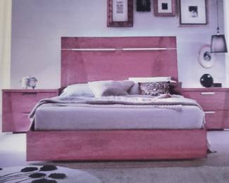 Natuzzi King Bed Room Set with side table