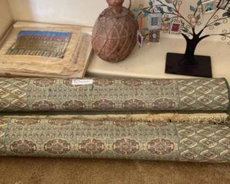 Papayas Prints, Area Rug And Vase 