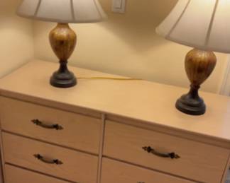 Dresser And A Couple Lamps
