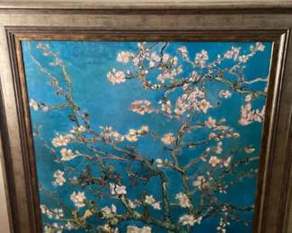 Almond Blossoms Print On Canvas Framed