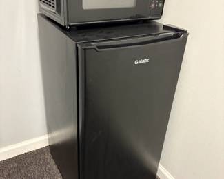 mini fridge and microwave
