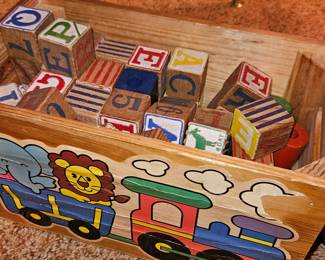 Box Of Vtg Childs Blocks!
