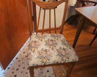  MCM Keller Formica Top Table w/1 Leaf & 4 Chairs!