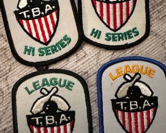 Vtg. TBA Bowling League HI Series/Game Embroidered Patches - Set of 4!! 