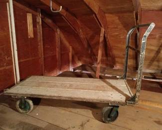 Wood Flatbed w/Steel Frame & Wheels!